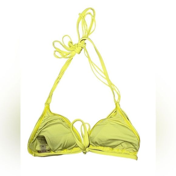 PilyQ Yellow Fringe triangle, Bikini Top NWOT - Picture 3 of 4